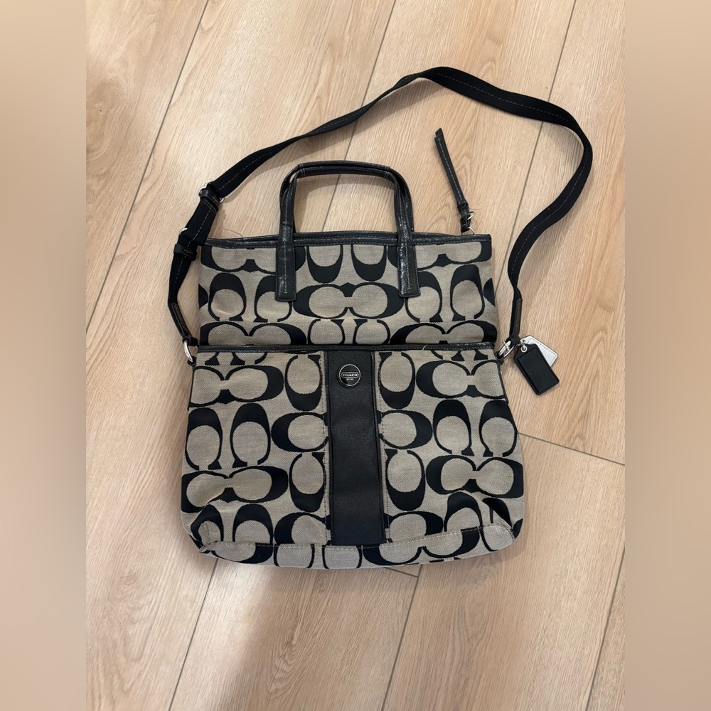 Coach Fold Over Messenger Tote